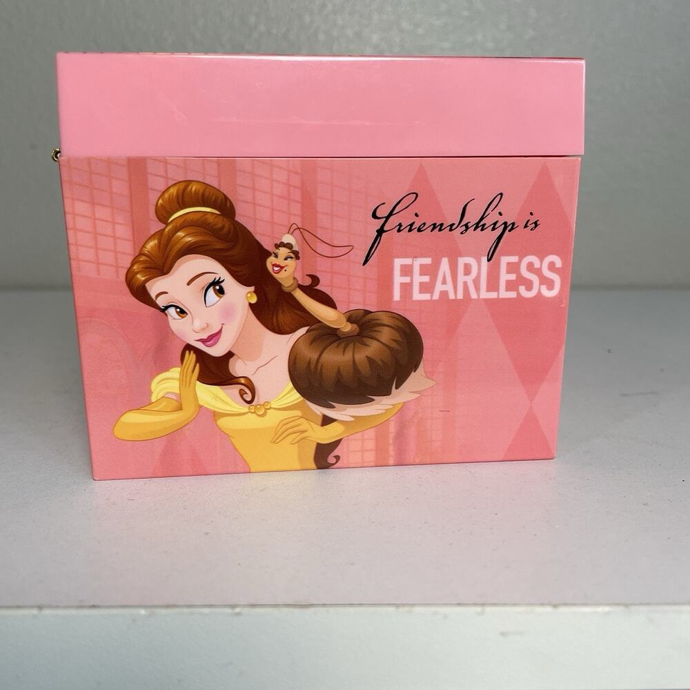 Vintage 90s Disney Princess Belle Beauty & The Beast Music Jewelry Box - Works! - Picture 3 of 8